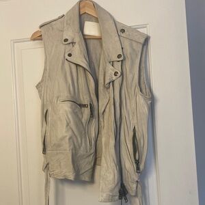 R13 Distressed leather vest